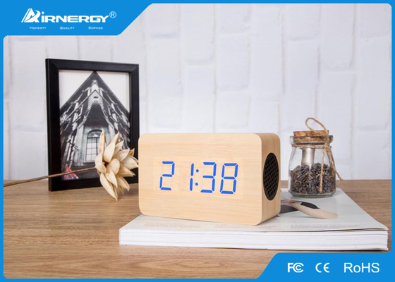 Super Bas Houten Draadloze Sprekers/van V4.0 Houten Bluetooth Wekkerradio